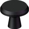 (10-Pack) VIBORG Round Cabinet Knobs and Pulls, Matte Black Mushroom Drawer Dresser Knobs and Handles, 32mm (1.25") Diameter, Sand Black Knobs for...