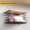 2 Pack Storage Stackable Kitchen Laundry Organizers with Bamboo Top, Wall Mount Large Trash Bag Holder and Small Garbage Bag Dispenser