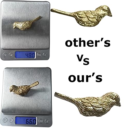 2 PCS Pure Copper Decorative Cabinet Knobs Creative Little Bird Art Kitchen Hardware Cupboard Drawer Dresser Pulls Handles (Golden) 2 PCS Pure Copper Decorative Cabinet Knobs Creative Little Bird Art Kitchen Hardware Cupboard Drawer Dresser Pulls Handles (Golden)