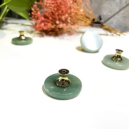 3Pcs Green Jade Stone Knobs, Round Cabinet Pull Handles, Modern Green Theme, 1.6 Inches Diameter, 3 Count 3Pcs Green Jade Stone Knobs, Round Cabinet Pull Handles, Modern Green Theme, 1.6 Inches Diameter, 3 Count