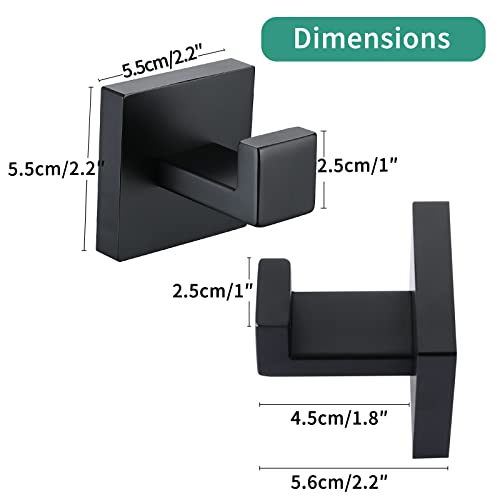 Bath Towel Hook Black,2 Pack Robe Hook for Bathroom Matte Wall Mounted Heavy Duty Hook 304 Stainless Steel Coat Hooks for Bathroom Kitchen(Matte... Bath Towel Hook Black,2 Pack Robe Hook for Bathroom Matte Wall Mounted Heavy Duty Hook 304 Stainless Steel Coat Hooks for Bathroom Kitchen(Matte...