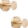 Bathroom Towel Hooks, 2 Pack Towel Holder for Bathroom Wall, Cabinet Closet Door, Kitchen, Bedroom, Hotel - Modern Design Effortless Mounting Towel...