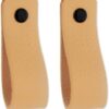 Brute Strength - Leather Drawer Pulls - Natural - 2 pcs - 6-1/2 x 1 ’’ - Leather Handle - Leather Dresser Pulls - Cabinet knobs Dresser knobs -...