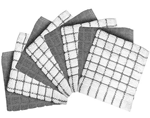 Bumble Premium Cotton Dish Cloths 12" x 12" | Gray Check Design | 405 GSM | Highly Absorbent & Soft Dish Towels | 100% Natural Ring Spun Cotton... Bumble Premium Cotton Dish Cloths 12" x 12" | Gray Check Design | 405 GSM | Highly Absorbent & Soft Dish Towels | 100% Natural Ring Spun Cotton...