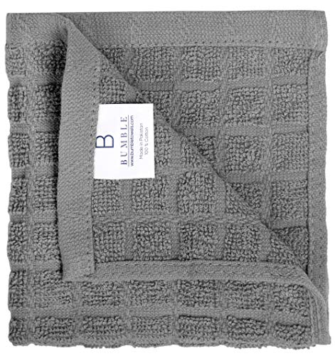 Bumble Premium Cotton Dish Cloths 12" x 12" | Gray Check Design | 405 GSM | Highly Absorbent & Soft Dish Towels | 100% Natural Ring Spun Cotton... Bumble Premium Cotton Dish Cloths 12" x 12" | Gray Check Design | 405 GSM | Highly Absorbent & Soft Dish Towels | 100% Natural Ring Spun Cotton...