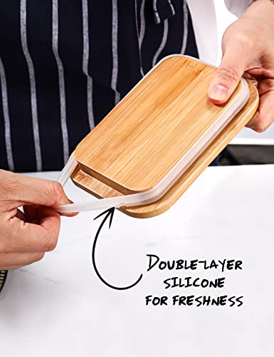 Butter Dish with Lid,Butter Dish for Countertop,AISBUGUR Metal Butter Keeper with Stainless Steel Multipurpose Butter Knife,Large Butter Container... Butter Dish with Lid,Butter Dish for Countertop,AISBUGUR Metal Butter Keeper with Stainless Steel Multipurpose Butter Knife,Large Butter Container...