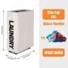 Caroeas 22" Rolling Slim Laundry Basket with Stand Foldable Waterproof Sorter and Organizer on Wheels Tall Thin Dirty Laundry Hamper Basket Home...