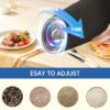CIRCLE JOY Gravity Electric Salt and Pepper Grinder Set Automatic Salt and Pepper Grinder Set with LED Light, Battery Operated, Adjustable...