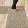 COSY HOMEER 48x20 Inch/30X20 Inch Kitchen Rug Mats Made of 100% Polypropylene 2 Pieces Soft Kitchen Mat Specialized in Anti Slippery and Machine...