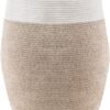 Cotton Rope Laundry Hamper by YOUDENOVA, 105L - Woven Collapsible Basket Clothes Storage for Blankets, Room Organizing, Bedroom Storage, – Brown &...