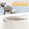 Cotton Rope Laundry Hamper by YOUDENOVA, 105L - Woven Collapsible Basket Clothes Storage for Blankets, Room Organizing, Bedroom Storage, – Brown &...