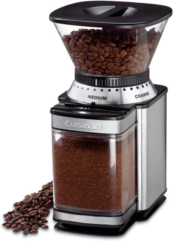 CUISINART Coffee Grinder, Electric Burr One-Touch Automatic Grinder with18-Position Grind Selector, Stainless Steel, DBM-8P1 CUISINART Coffee Grinder, Electric Burr One-Touch Automatic Grinder with18-Position Grind Selector, Stainless Steel, DBM-8P1