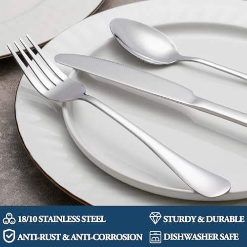 Dinner Forks,Set of 16 Top Food Grade Stainless Steel Silverware Forks,Table Forks,Flatware Forks,8 Inches,Mirror Finish & Dishwasher Safe,Use for...