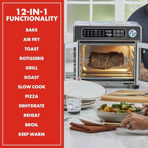 Emeril Lagasse Extra Large French Door Air Fryer Toaster Oven Combo, 24 Cooking Functions and Digital Controls, 7 Accessories Included, Stainless... Emeril Lagasse Extra Large French Door Air Fryer Toaster Oven Combo, 24 Cooking Functions and Digital Controls, 7 Accessories Included, Stainless...