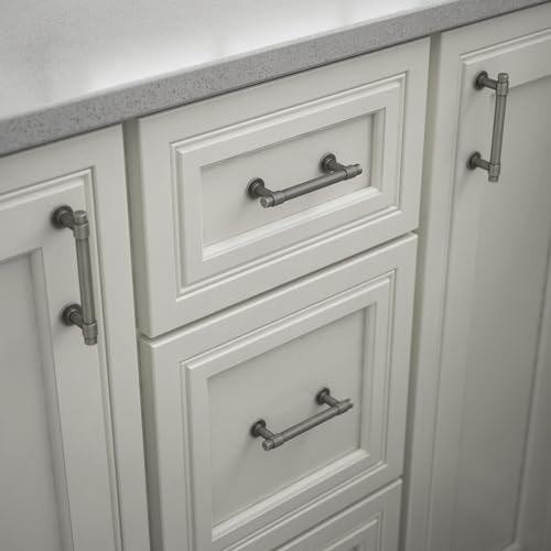 Franklin Brass Francisco (10-Pack) Cabinet Handles 3" Hole Center Vintage Pulls | Heirloom Silver Hardware Kitchen Door, Drawers, Dressers,...