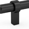 goldenwarm 10 Pack Black Dresser Drawer Knobs Black Cabinet Knobs T Bar Handles - LST16BK Pull Handles for Kitchen Cupboard Single Hole Hardware...