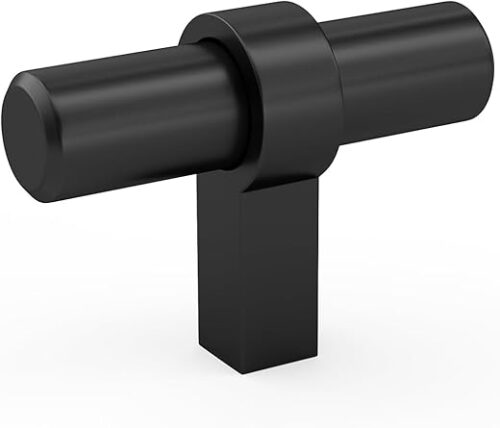 goldenwarm 10 Pack Black Dresser Drawer Knobs Black Cabinet Knobs T Bar Handles - LST16BK Pull Handles for Kitchen Cupboard Single Hole Hardware...