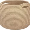Goodpick Wicker Storage Basket for Living Room, Small Round Woven Basket for Toys, Towel, Bedroom, Children Corner Decoration Plant Baskets Indoor,...
