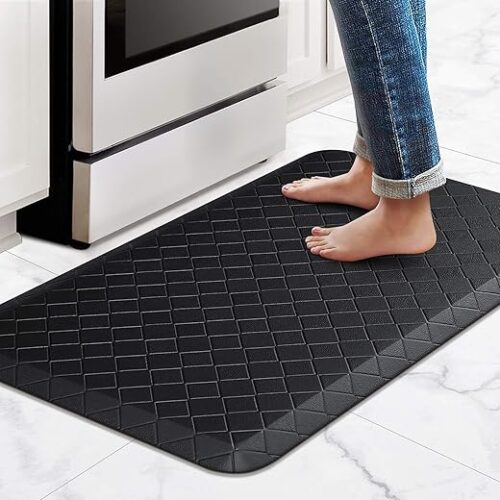 HappyTrends Floor Mat Cushioned Anti-Fatigue ,17.3"x28",Thick Waterproof Non-Slip Mats and Rugs Heavy Duty Ergonomic Comfort Rug for...
