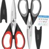 iBayam Kitchen Scissors All Purpose Heavy Duty, Kitchen Utensils Set, Stainless Steel Cooking Utensils Gadgets, Meat Poultry Food Shears Dishwasher...