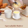 Juimma Butter Crock with Lid, French Butter Dish with Lid for Countertop, Ceramic Butter Keeper with Water Line for Spreadable Fresh Butter, for...
