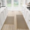 Kitchen Mat Set of 2 PCS, Cushioned Non Slip Rugs for Kitchen Floor, Absorbent Runner Comfort Standing Mats Washable for Kitchen, Office, Home...