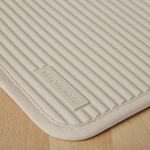 KitchenAid Ribbed Soft Silicone Pot Holder 2-Pack Set, Milkshake Tan, 7"x9" KitchenAid Ribbed Soft Silicone Pot Holder 2-Pack Set, Milkshake Tan, 7"x9"