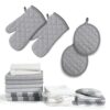 LANE LINEN Kitchen Towels and Dishcloths Sets - 20 Pc Kitchen Essentials for New Home, Heat Resistant Oven Mitts & Pot Holder, Absorbent Flour Sack...