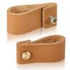 Leather Dresser Pulls,Leather Drawer Pulls with Fashionable Gold Brass Replacement of Traditional Metal Cabinet Knobs,Leather Pulls for...