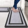 Mattitude Kitchen Mat [2 PCS] Cushioned Anti-Fatigue Non-Skid Waterproof Rugs Ergonomic Comfort Standing Mat for Kitchen, Floor, Office, Sink,...