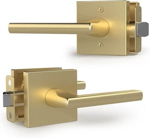 Mega Handles Prime Passage Lever Door Handle for Closet or French Doors, Single Side Door Levers, Fits All Standard Door Sizes, Exposed Screws...