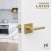 Mega Handles Prime Passage Lever Door Handle for Closet or French Doors, Single Side Door Levers, Fits All Standard Door Sizes, Exposed Screws...