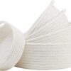 NaturalCozy 5-Piece Round Small Woven Baskets Set– Cotton Rope Baskets for Organizing! Montessori Toys, Fruits Remotes Key Tray Bowl for Entryway...