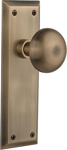 Nostalgic Warehouse New York Door Knob with Plate