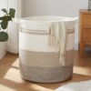 OIAHOMY 80L Laundry Baskets Hamper with Handles,Decorative Basket for Living room,Woven Storage Basket for Toys Bin,Pillows,...