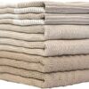 Premium Kitchen Towels (20”x 28”, 6 Pack) | Large Cotton Kitchen Hand Towels | Flat & Terry Dish Towel | Highly Absorbent Tea Towels Set with...