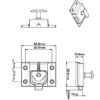QCAA Oval Turn Cabinet Latch, for Cupboard & Other Furniture, Large, Matte Black, Made in Taiwan, 1 Pack
