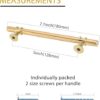 Rergy Cabinet Handles Drawer Pulls and Knobs, 10Pack Gold 5inch Hole Center, Kitchen Hardware for Dresser Handle Zinc Alloy Furniture Pull
