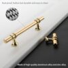 Rergy Cabinet Handles Drawer Pulls and Knobs, 10Pack Gold 5inch Hole Center, Kitchen Hardware for Dresser Handle Zinc Alloy Furniture Pull