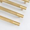 RZDEAL 4Pcs 3-3/4 Inch Solid Brass Cabinet Pulls Kitchen Cupboard Handles Modern Drawer Pulls Bathroom Cabinet Pulls Wardrobe Door Handles (Hole...