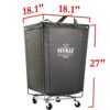 Seville Classics Large Commercial Heavy Duty Rolling Steel Frame Laundry Hamper Canvas Cart Bin w/Wheels for Hotel, Home, Closet, Bedroom...