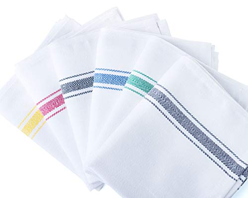 Simpli-Magic 79165 Kitchen Towels, (Pack of 15) Towels, 15" x 26", Herringbone Multi-Color