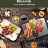 SNOWCLAD Stainless Steel Cutting Board,Double Sided Steel Cutting Boards for kitchen,Stainless Steel/Wheat straw pp Large Board for meat,non toxic...