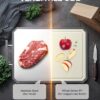 SNOWCLAD Stainless Steel Cutting Board,Double Sided Steel Cutting Boards for kitchen,Stainless Steel/Wheat straw pp Large Board for meat,non toxic...