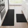 StepRite Kitchen Mats, 2PCS Kitchen Rugs, Cushioned Anti Fatigue Kitchen Mats for Floor, Non-Slip Standing Desk Mat, Waterproof Kitchen Rug Set for...