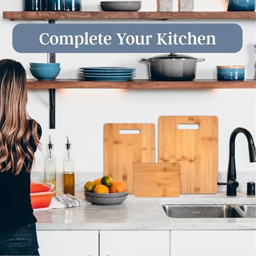Totally Bamboo 3-Piece Bamboo Cutting Board Set – Reversible Kitchen Boards for Chopping, Cheese & Serving | Durable, Eco-Friendly Wood Cutting Boards Totally Bamboo 3-Piece Bamboo Cutting Board Set – Reversible Kitchen Boards for Chopping, Cheese & Serving | Durable, Eco-Friendly Wood Cutting Boards
