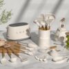 Umite Chef Kitchen Cooking Utensils Set, 33 pcs Non-Stick Silicone Cooking Kitchen Utensils Spatula Set with Holder, Wooden Handle Silicone Kitchen...