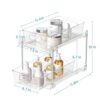 Vtopmart 4 Pack Bathroom Organizer, 2 Tier Clear Under Sink Organizers Vanity Countertop Storage Container,Cabinet Drawers Bins, Pull-Out...