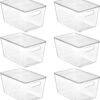 Vtopmart 6 Pack Clear Stackable Storage Bins with Lids, Large Plastic Containers with Handle for Pantry Organizer and Storage,Perfect for...