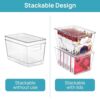 Vtopmart 6 Pack Clear Stackable Storage Bins with Lids, Large Plastic Containers with Handle for Pantry Organizer and Storage,Perfect for...